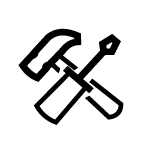 Hammer & Screwdriver Crossing Icon